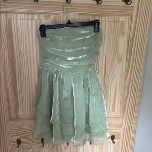 Cider Strapless Green Dress